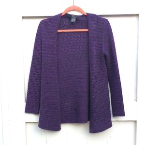 Purple cardigan cashmere blend
